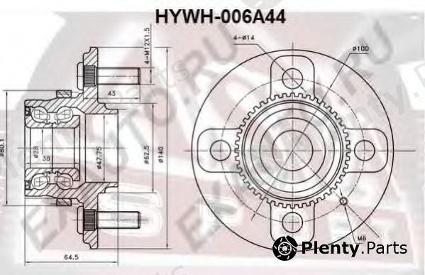  ASVA part HYWH-006A44 (HYWH006A44) Wheel Bearing Kit