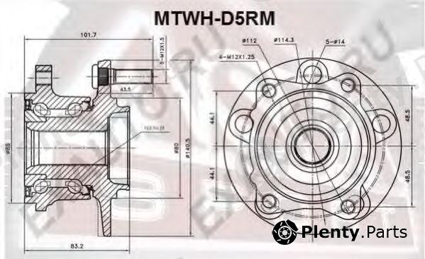  ASVA part MTWH-D5RM (MTWHD5RM) Wheel Bearing Kit