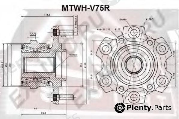  ASVA part MTWHV75R Wheel Bearing Kit