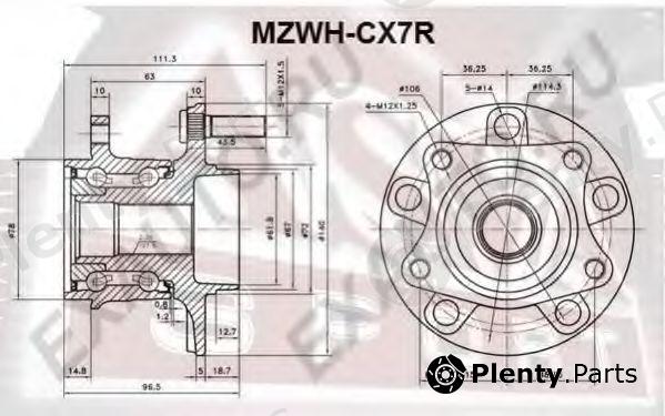 ASVA part MZWHCX7R Wheel Bearing Kit