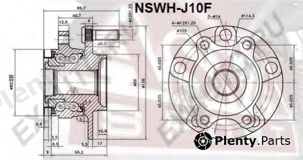  ASVA part NSWH-J10F (NSWHJ10F) Wheel Bearing Kit