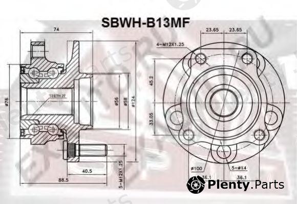  ASVA part SBWHB13MF Wheel Bearing Kit