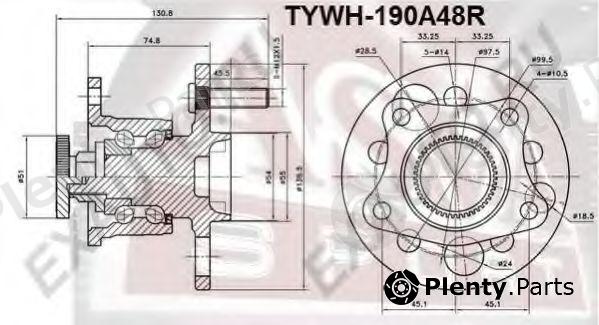  ASVA part TYWH190A48R Wheel Bearing Kit