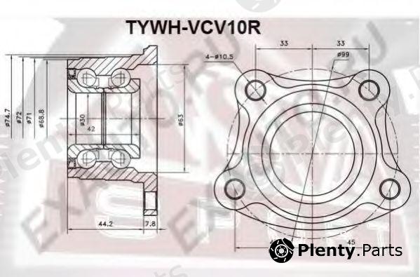  ASVA part TYWHVCV10R Wheel Bearing Kit