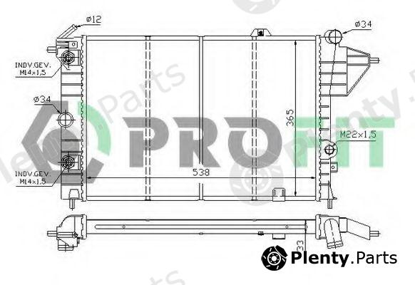  PROFIT part PR5076A4 Radiator, engine cooling