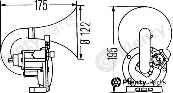  HELLA part 3PA004206-031 (3PA004206031) Air/Electric Horn