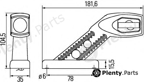  HELLA part 2XS302241-081 (2XS302241081) Marker Lamp