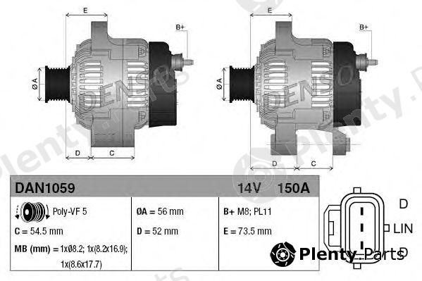  DENSO part DAN1059 Alternator