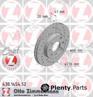  ZIMMERMANN part 430.1454.52 (430145452) Brake Disc