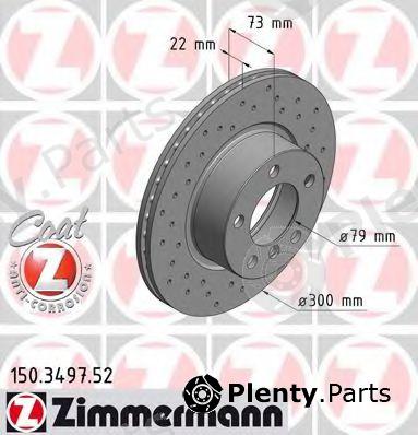  ZIMMERMANN part 150.3497.52 (150349752) Brake Disc