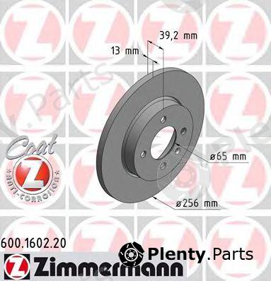  ZIMMERMANN part 600.1602.20 (600160220) Brake Disc
