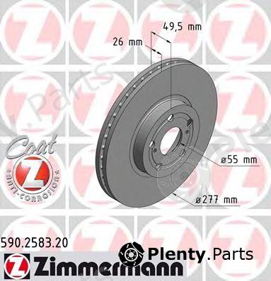  ZIMMERMANN part 590.2583.20 (590258320) Brake Disc
