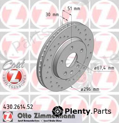  ZIMMERMANN part 430.2614.52 (430261452) Brake Disc