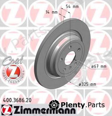  ZIMMERMANN part 400.3686.20 (400368620) Brake Disc