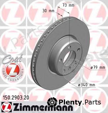  ZIMMERMANN part 150.2903.20 (150290320) Brake Disc