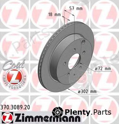  ZIMMERMANN part 370.3089.20 (370308920) Brake Disc
