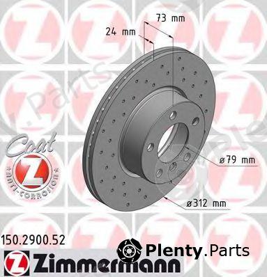  ZIMMERMANN part 150.2900.52 (150290052) Brake Disc