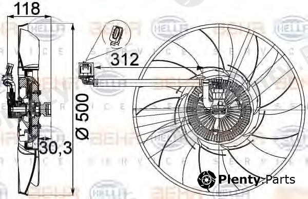  HELLA part 8MV376757-311 (8MV376757311) Fan, radiator
