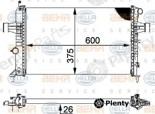  BEHR part 8MK376710-314 (8MK376710314) Radiator, engine cooling
