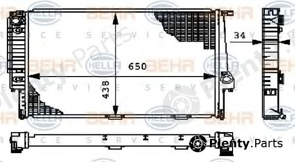  BEHR part 8MK376712-374 (8MK376712374) Radiator, engine cooling