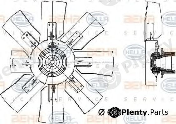  BEHR part 8MV376728-181 (8MV376728181) Fan, radiator