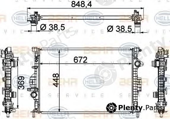  BEHR part 8MK376787-121 (8MK376787121) Radiator, engine cooling