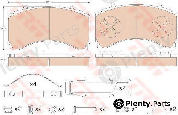  TRW part GDB5110 Brake Pad Set, disc brake