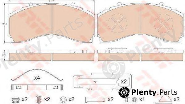  TRW part GDB5111 Brake Pad Set, disc brake