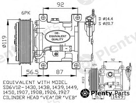  NRF part 32227 Compressor, air conditioning