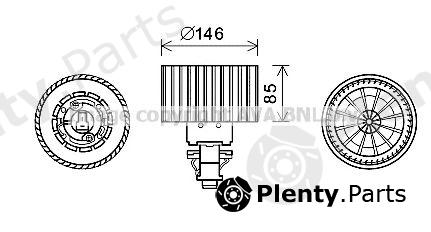  AVA QUALITY COOLING part AI8374 Electric Motor, interior blower