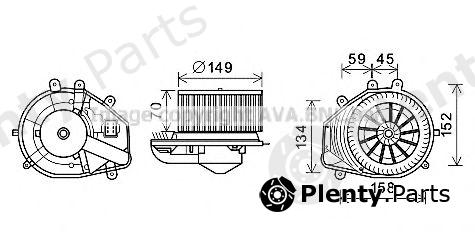  AVA QUALITY COOLING part VW8353 Electric Motor, interior blower