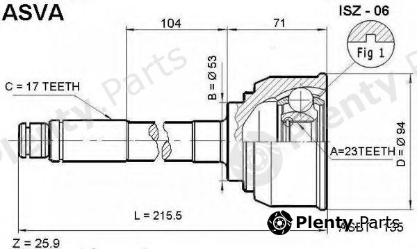  ASVA part ISZ06 Replacement part