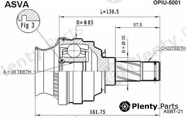  ASVA part OPIU5001 Replacement part