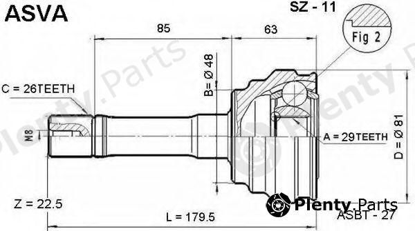  ASVA part SZ11 Joint Kit, drive shaft