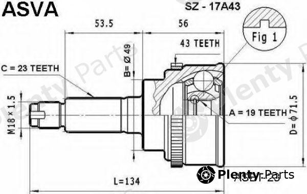  ASVA part SZ17A43 Replacement part