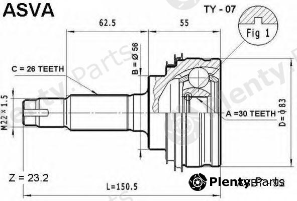  ASVA part TY07 Replacement part