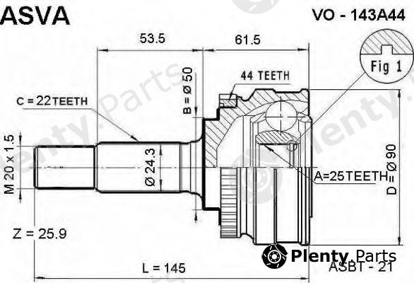  ASVA part VO143A44 Replacement part