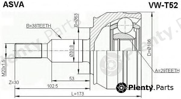  ASVA part VW-T52 (VWT52) Replacement part