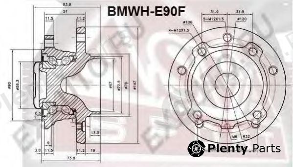  ASVA part BMWHE90F Wheel Bearing Kit