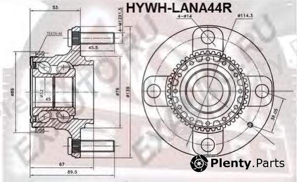 ASVA part HYWH-LANA44R (HYWHLANA44R) Wheel Bearing Kit