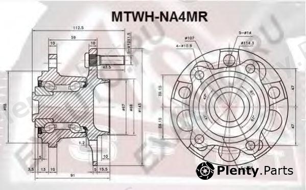 ASVA part MTWHNA4MR Wheel Bearing Kit