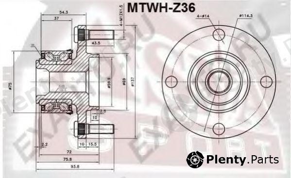  ASVA part MTWHZ36 Wheel Bearing Kit
