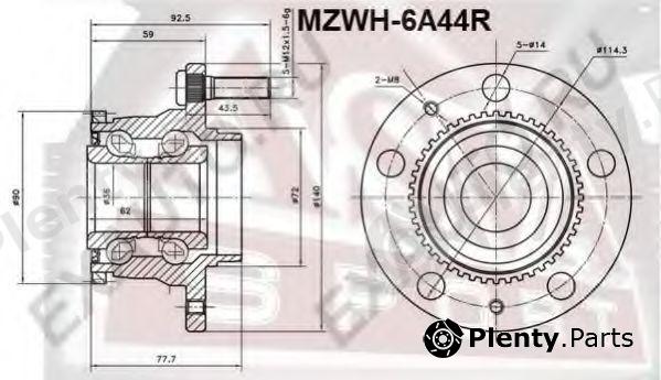  ASVA part MZWH-6A44R (MZWH6A44R) Wheel Bearing Kit