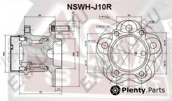  ASVA part NSWH-J10R (NSWHJ10R) Wheel Bearing Kit