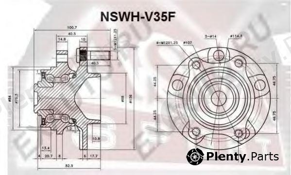  ASVA part NSWH-V35F (NSWHV35F) Wheel Bearing Kit