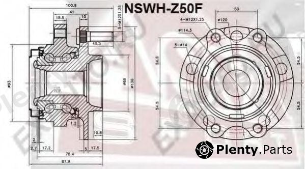  ASVA part NSWH-Z50F (NSWHZ50F) Wheel Bearing Kit