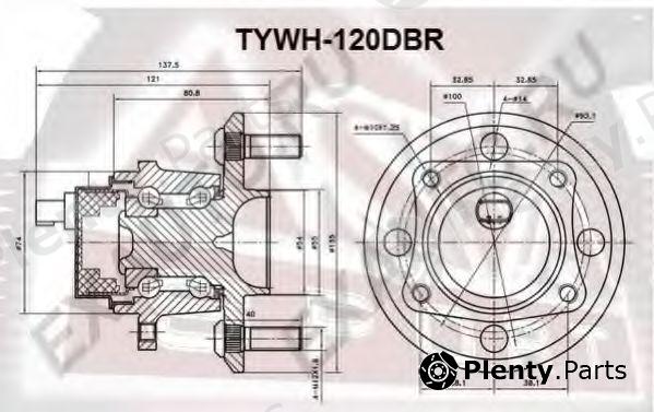  ASVA part TYWH120DBR Wheel Bearing Kit