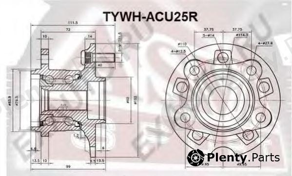  ASVA part TYWHACU25R Wheel Bearing Kit