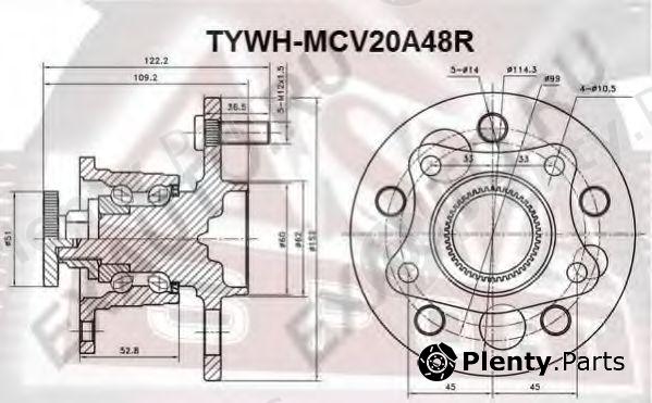  ASVA part TYWHMCV20A48R Wheel Bearing Kit