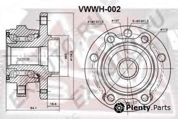  ASVA part VWWH002 Wheel Bearing Kit